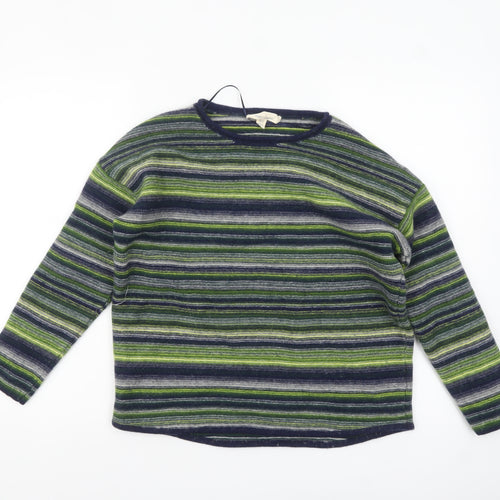 Seasalt Cornwall Women’s Multicoloured Striped Wool Blend Jumper UK 16