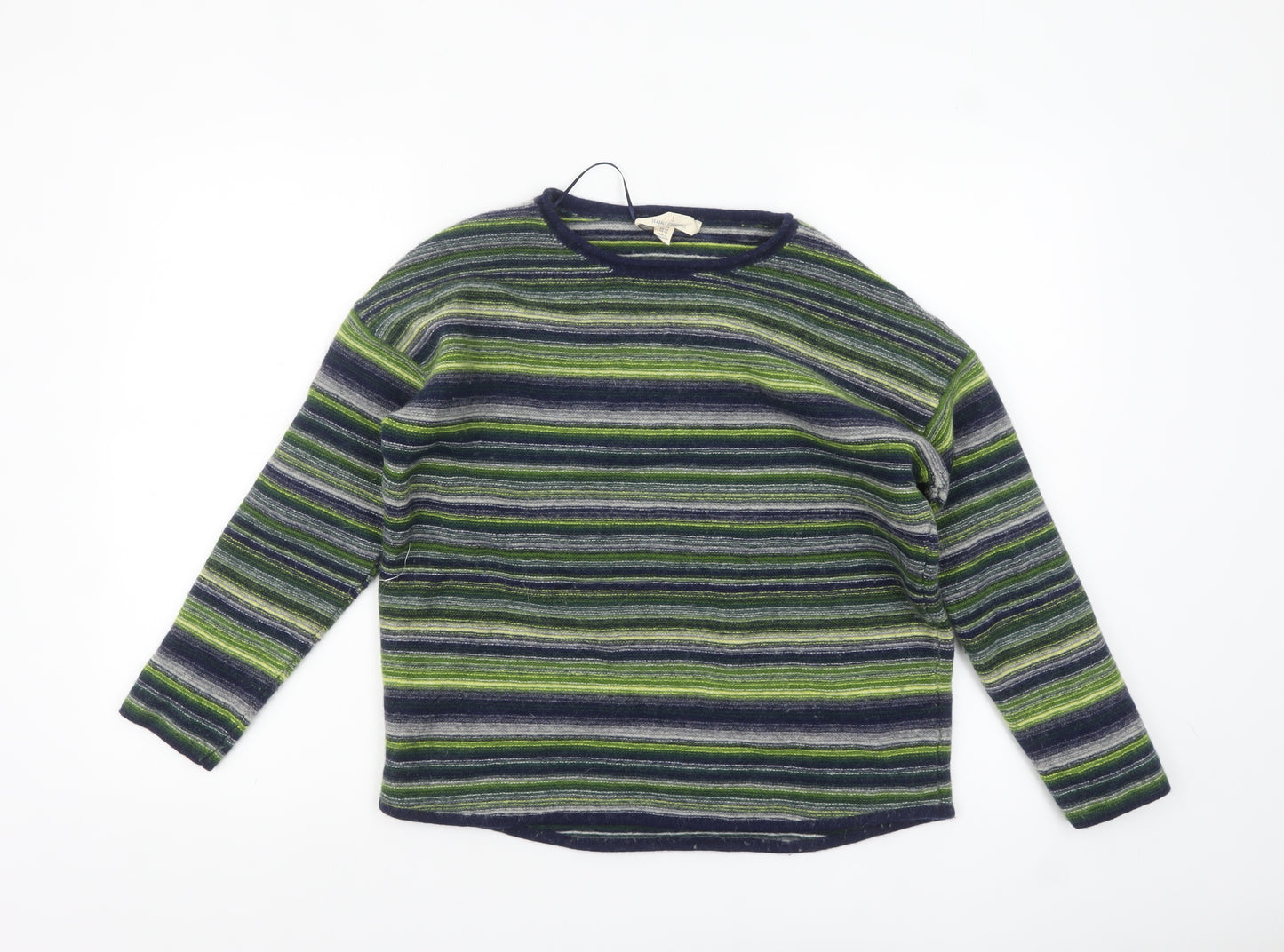 Seasalt Cornwall Women’s Multicoloured Striped Wool Blend Jumper UK 16