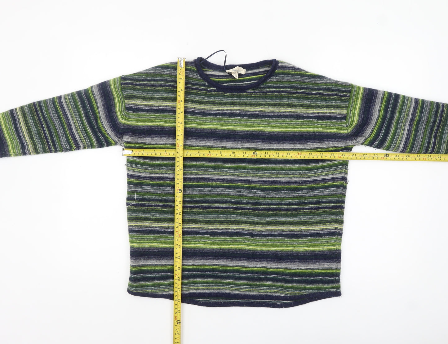 Seasalt Cornwall Women’s Multicoloured Striped Wool Blend Jumper UK 16