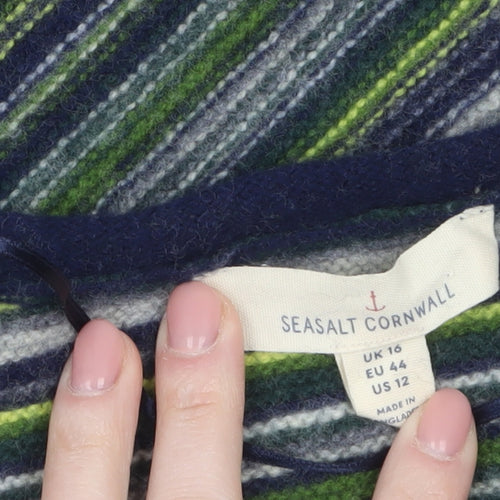 Seasalt Cornwall Women’s Multicoloured Striped Wool Blend Jumper UK 16