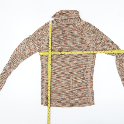 Next Womens Multicoloured Roll Neck Slim Fit Knit Jumper Size S