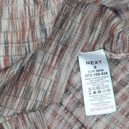 Next Womens Multicoloured Roll Neck Slim Fit Knit Jumper Size S