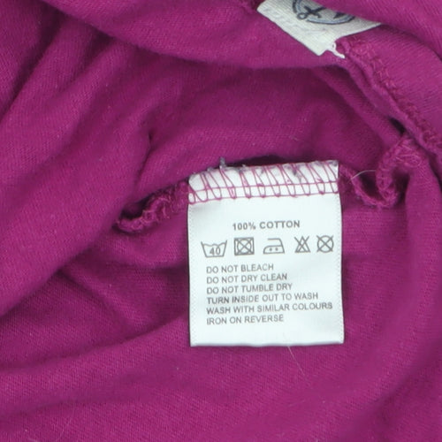Lazy Jacks Women's Purple Long Sleeve Cotton Scoop Neck Top Size 12