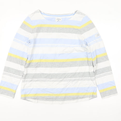Joules Women’s Multicoloured Striped Long Sleeve Cotton T-Shirt Size 16