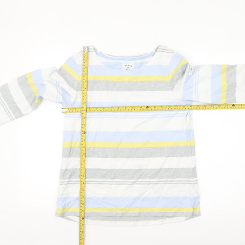 Joules Women’s Multicoloured Striped Long Sleeve Cotton T-Shirt Size 16