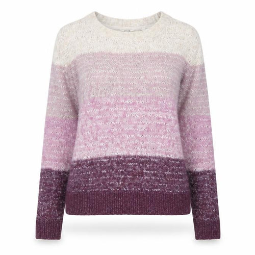 Fat Face Women's Beige Purple Ombre Knit Jumper Size 10 Regular