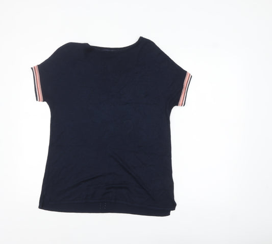 Next Women’s Blue Short Sleeve Basic Knit T-Shirt Size 10