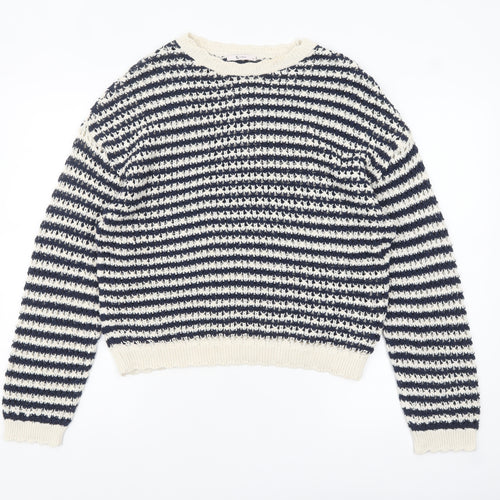 Tu Women’s Multicoloured Striped Knit Pullover Jumper Size 14