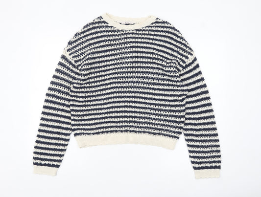 Tu Women’s Multicoloured Striped Knit Pullover Jumper Size 14