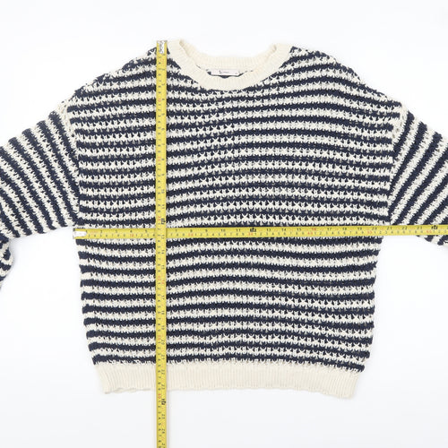 Tu Women’s Multicoloured Striped Knit Pullover Jumper Size 14