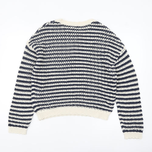 Tu Women’s Multicoloured Striped Knit Pullover Jumper Size 14