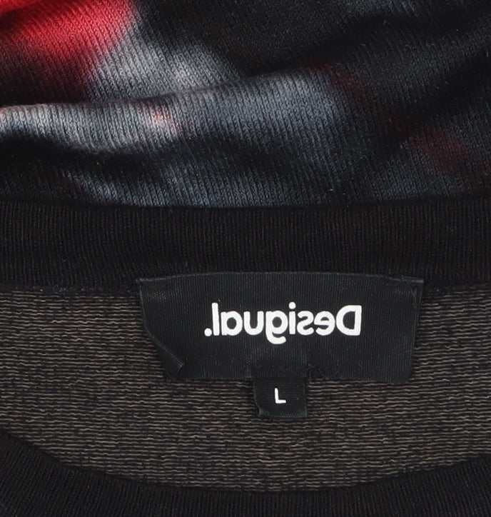 Desigual Women’s Multicoloured Tie-Dye Rhinestone Pullover Jumper L