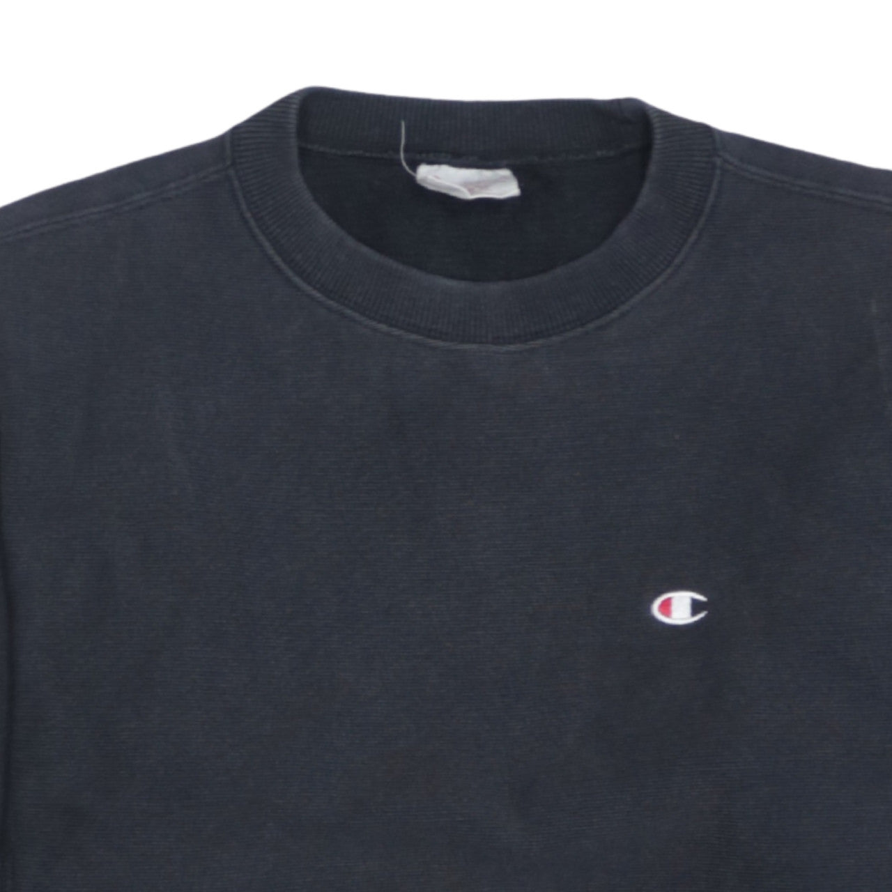 Champion Men's Black Small Reverse Weave Crew Neck Sweatshirt