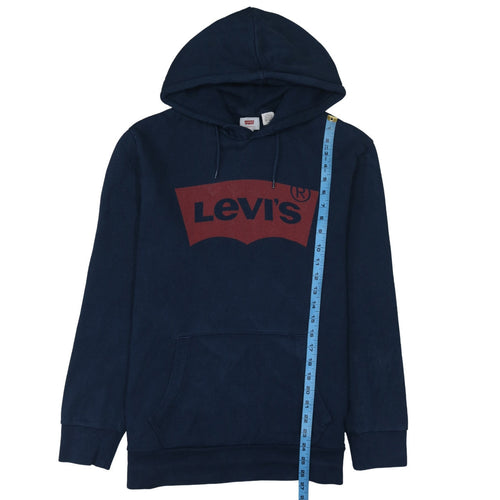 Levi's Men's Blue XL Pullover Hoodie Classic Logo Fleece Sweatshirt