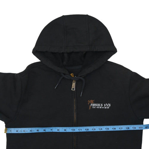 Carhartt Men's Black Full Zip Hoodie Size S Workwear Fleece