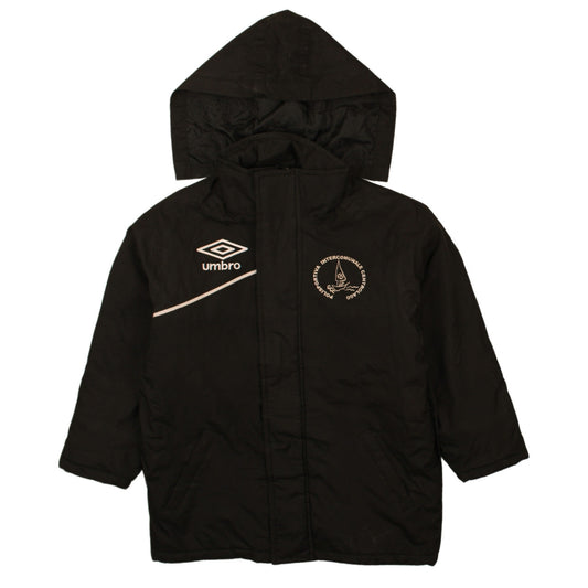 Umbro Men Black 2XS Hooded Lined Parka Jacket