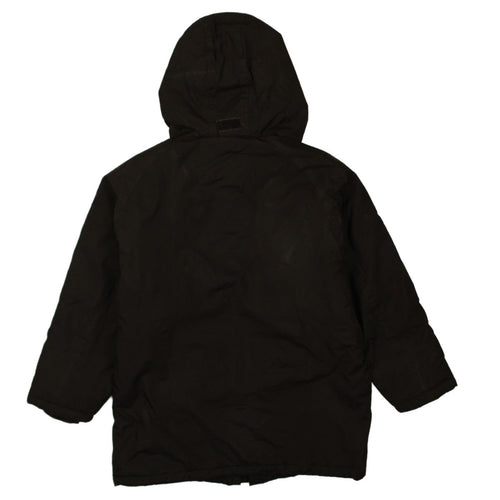 Umbro Men Black 2XS Hooded Lined Parka Jacket