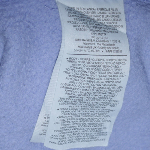 Nike Women Lavender Pullover Hoodie Small Cotton Blend Sweatshirt