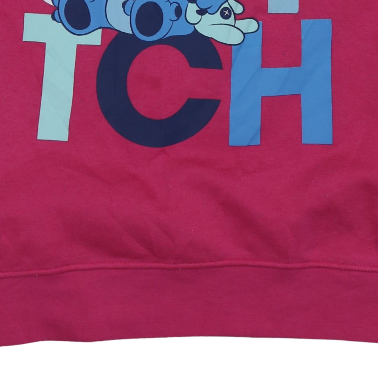 Disney Women’s Pink Stitch Pullover Sweatshirt Size L