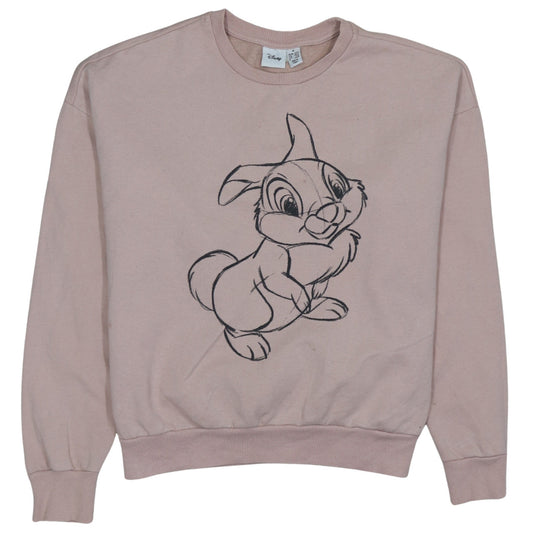Disney Women Pink Thumper Graphic Pullover Sweatshirt M