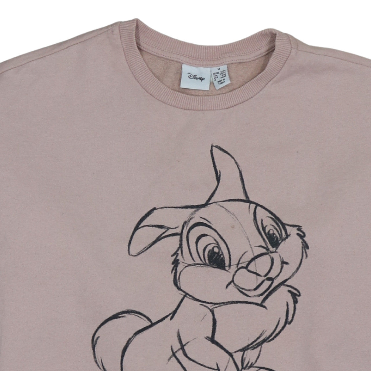 Disney Women Pink Thumper Graphic Pullover Sweatshirt M