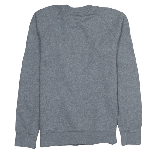 Jordan Men's Grey Crew Neck Sweatshirt Small Embroidered Logo Pullover