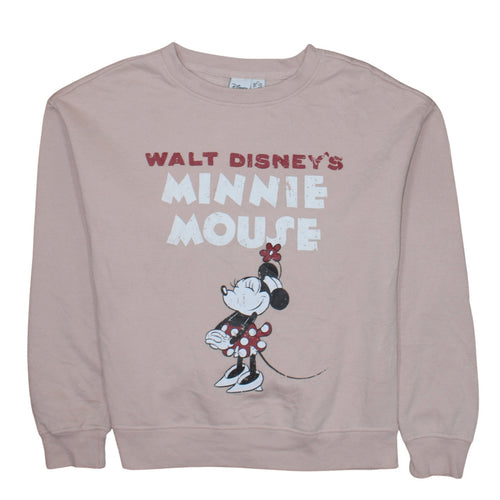 Primark Disney Women Pink Minnie Mouse Pullover Sweatshirt 2XS
