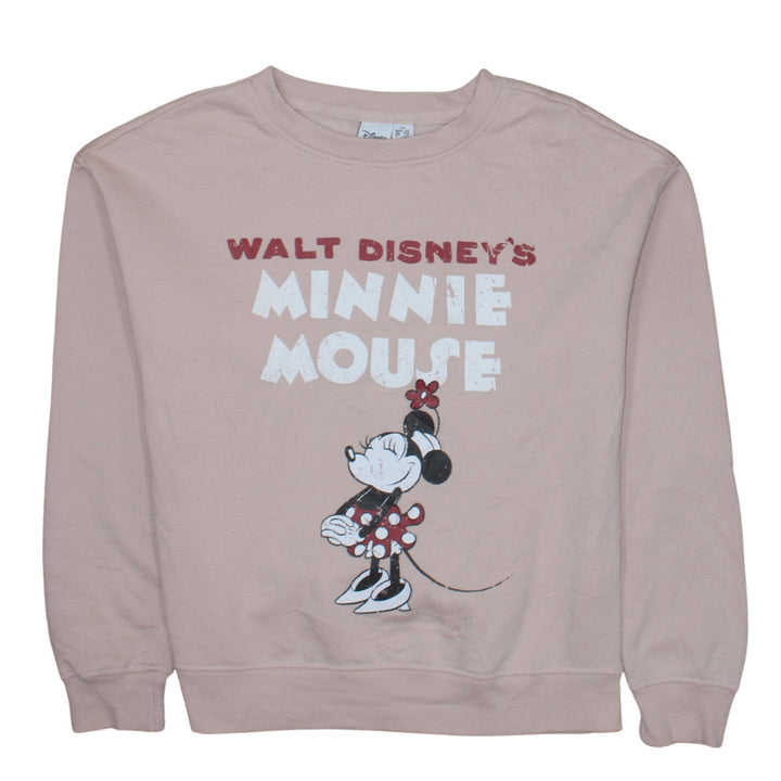 Primark Disney Women Pink Minnie Mouse Pullover Sweatshirt 2XS