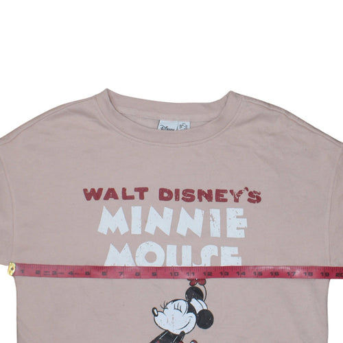 Primark Disney Women Pink Minnie Mouse Pullover Sweatshirt 2XS