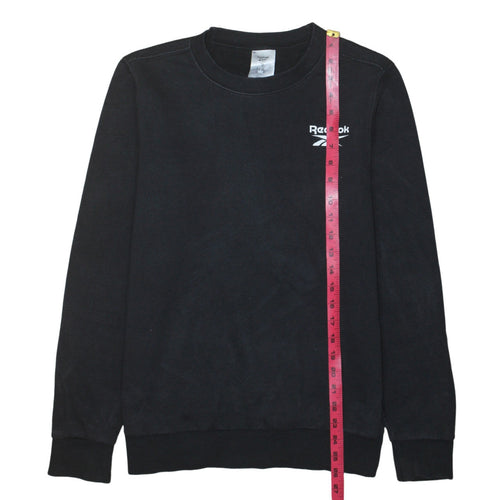 Reebok Men's Black Small Crew Neck Pullover Sweatshirt