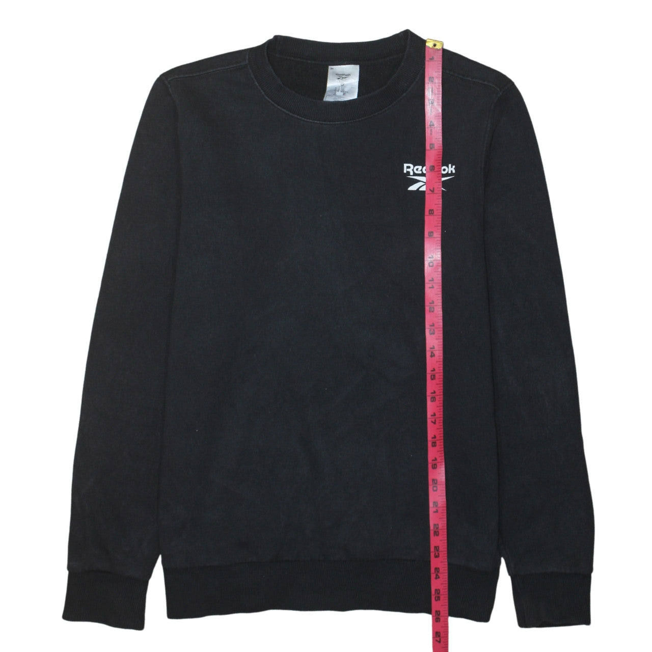 Reebok Men's Black Small Crew Neck Pullover Sweatshirt