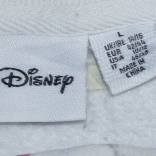 Disney Dumbo White Sweatshirt Women's L 14/16 Crew Neck Pullover
