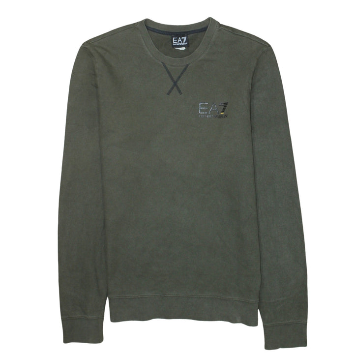 Emporio Armani EA7 Men's Green Crew Neck Sweatshirt Size M
