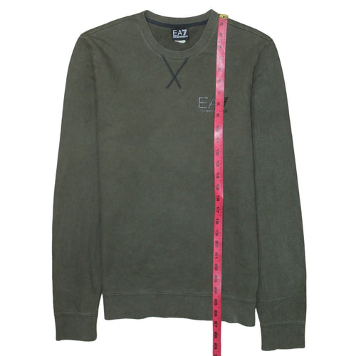 Emporio Armani EA7 Men's Green Crew Neck Sweatshirt Size M