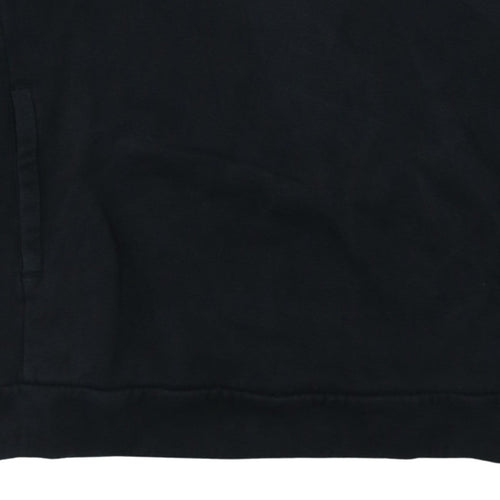 Adidas Womens Black Pullover Hoodie Size S Logo Print Sportswear