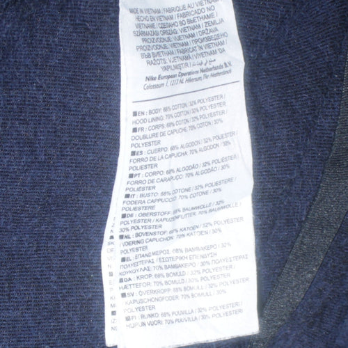 Nike Men's Blue Full Zip Hoodie L Lightweight Sportswear