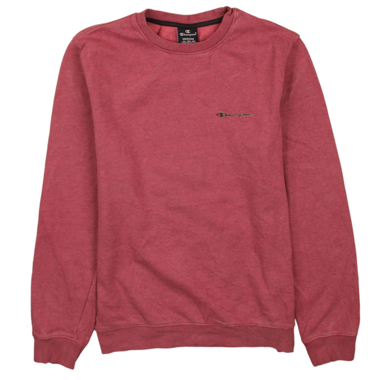 Champion Womens Red Crew Neck Pullover Sweatshirt M Casual