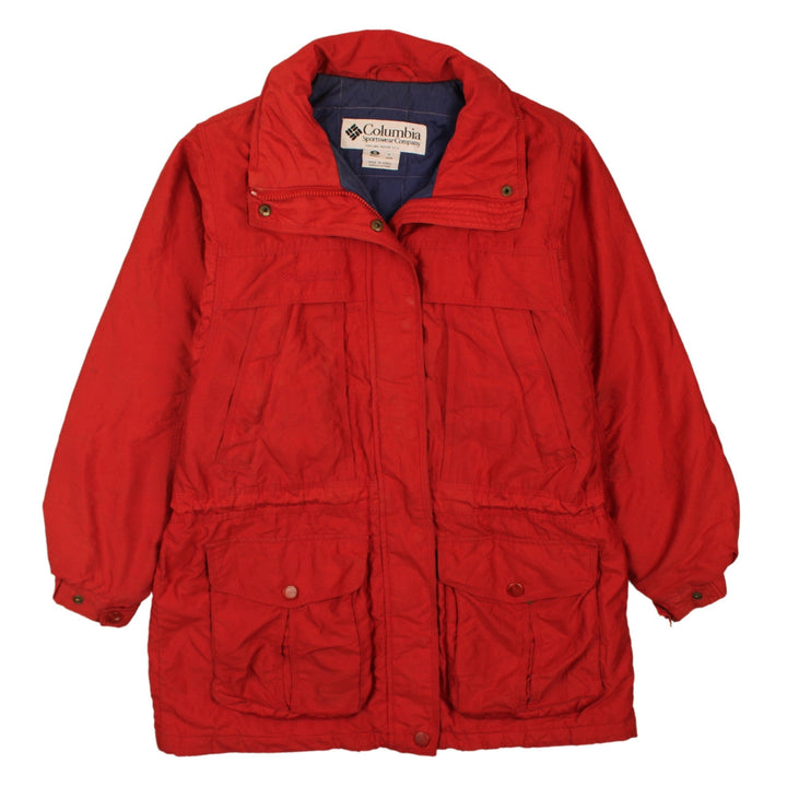 Columbia Women's Red Parka Jacket Size S Water Resistant Winter Coat