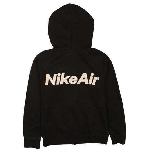 Nike Boys Black Full Zip Hoodie L 147-158cm Colourblock Fleece Sweatshirt