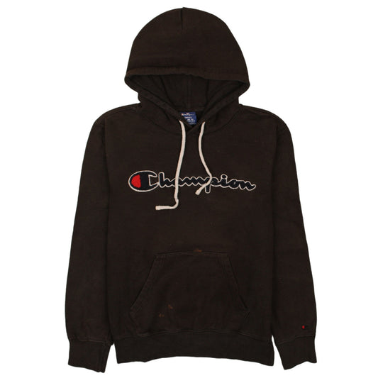 Champion Men's Brown Pullover Hoodie Small Logo Fleece Sweatshirt