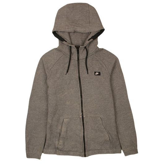 Nike Men's Grey Full Zip Hoodie Size M Sportswear Fleece