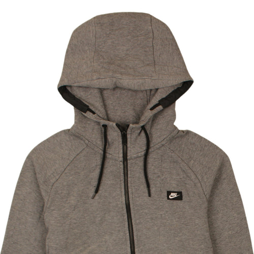 Nike Men's Grey Full Zip Hoodie Size M Sportswear Fleece