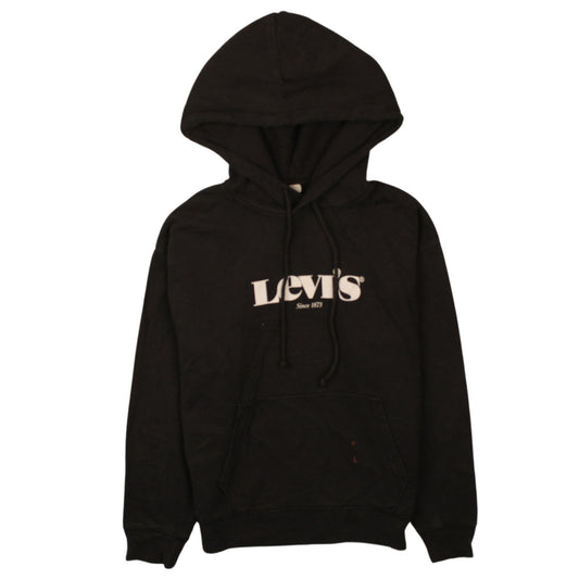 Levi's Men's Black Pullover Hoodie XS Logo Fleece Sweatshirt