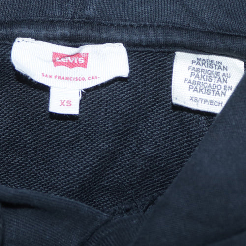 Levi's Men's Black Pullover Hoodie XS Logo Fleece Sweatshirt