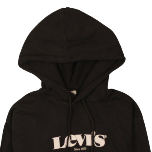 Levi's Men's Black Pullover Hoodie XS Logo Fleece Sweatshirt