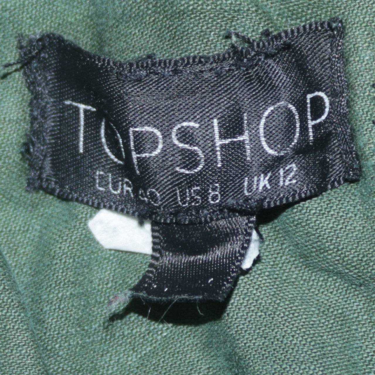 Topshop Women's Green Hooded Military Jacket Size 12