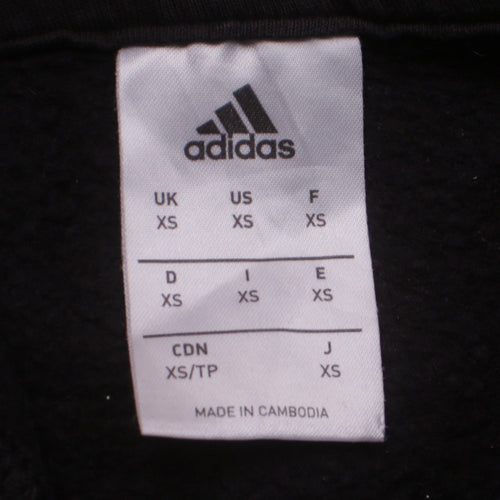 Adidas Men's Black Pullover Hoodie XS Sports Fleece Sweatshirt