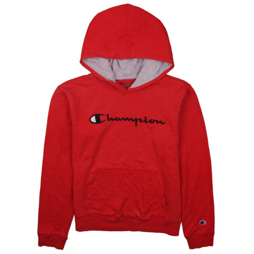 Champion Boys Red XL Pullover Hoodie Sweatshirt with Logo Detail