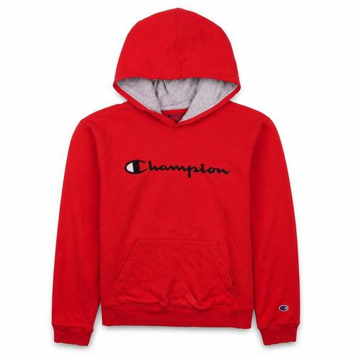 Champion Boys Red XL Pullover Hoodie Sweatshirt with Logo Detail