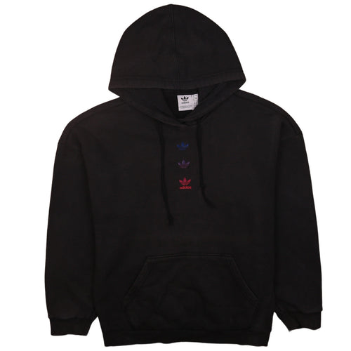 Adidas Womens Black Pullover Hoodie UK 12 Hooded Sweatshirt
